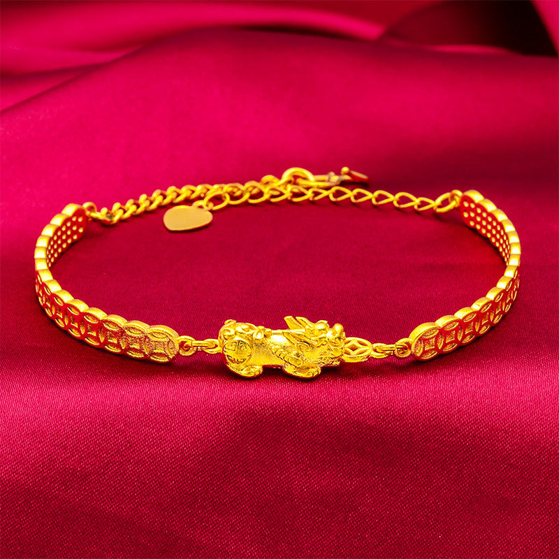 Women's Vietnam Placer Gold Coin Style Jewellery Jewelry Set